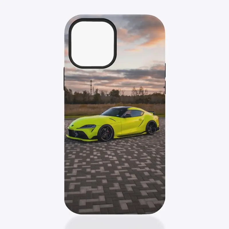 Yellow Supra mk5 iPhone Case 